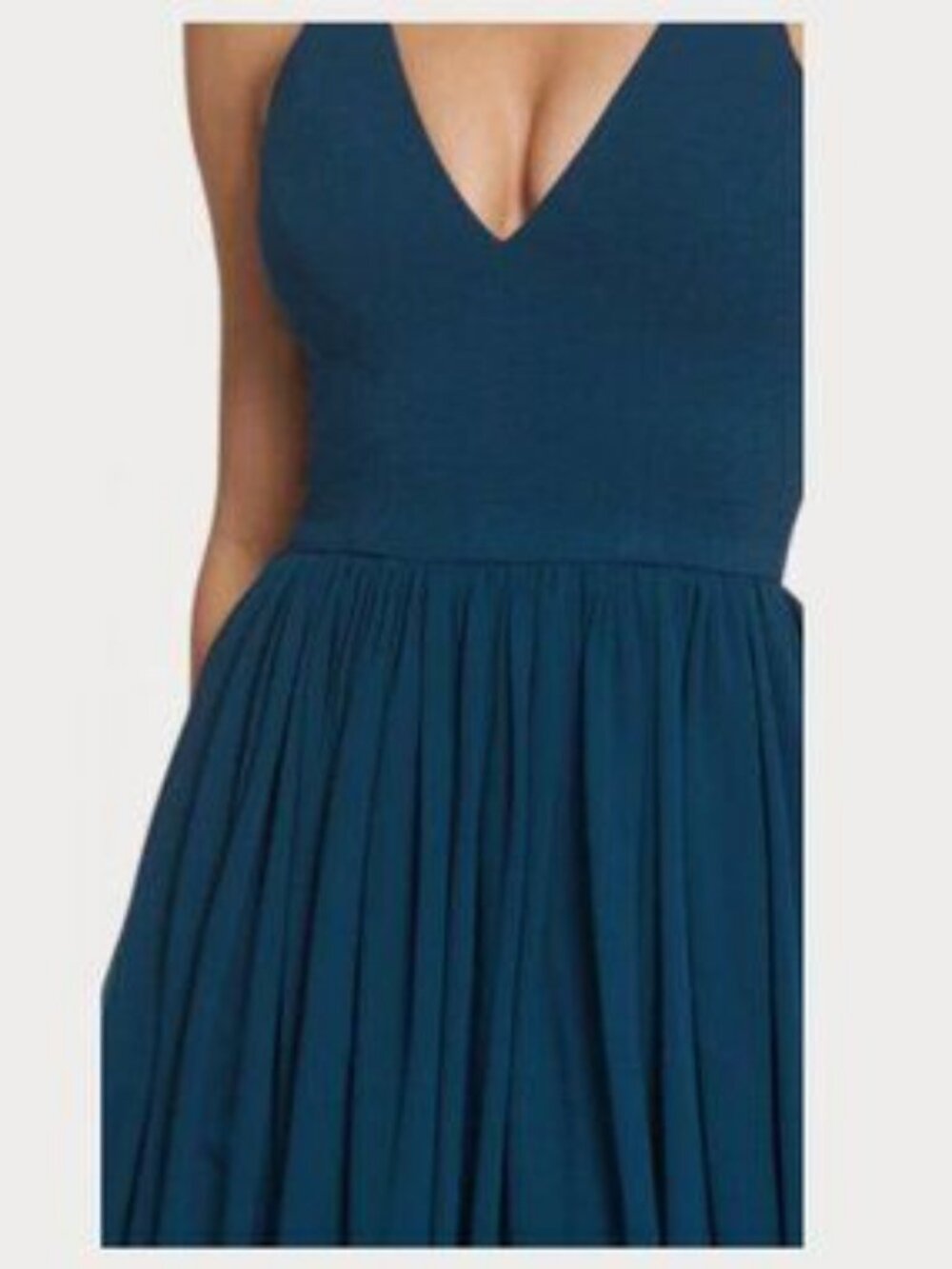 Dress the Population Alicia Fit & Flare Dress in Peacock Blue, size M - Picture 7 of 12